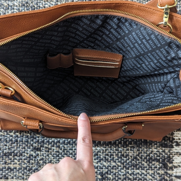 Steve Madden brown faux leather work bag - Picture 7 of 8